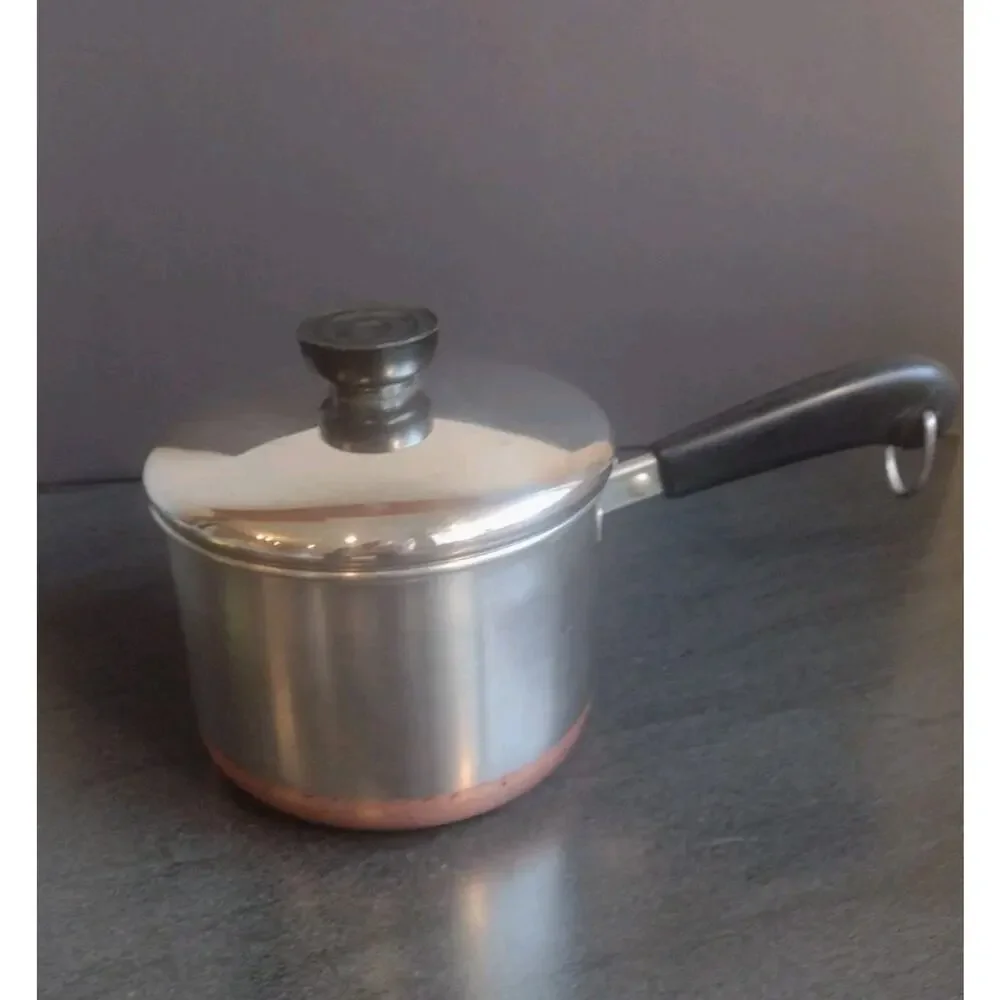 Vintage Revere Ware #82 1.5 Qt Sauce Pan Pot W/ Lid Copper Clad Clinton IL USA